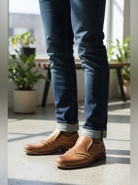 Red Tape Man Shoes |Color Light Brown |Size 9 | Pre-Owned Good Condition